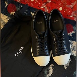 Celine Black Canvas Sneakers US 9.5